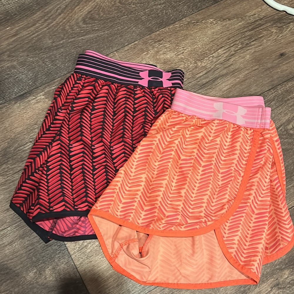 2 pair size small Under Armour  athletic shorts
